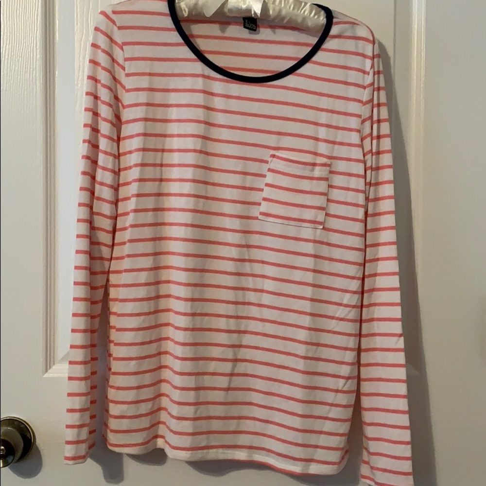 NWT Forever 21 Pink Striped Long Sleeve Top